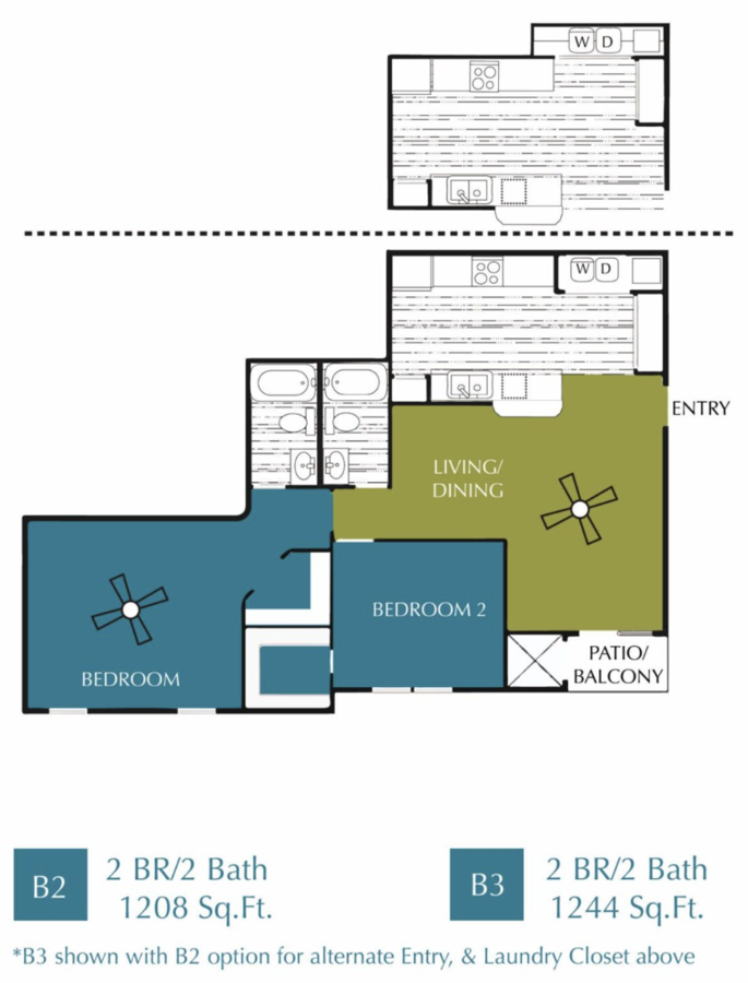 Emilia 1 bedroom 1 bath apartment at Marcella at Gateway