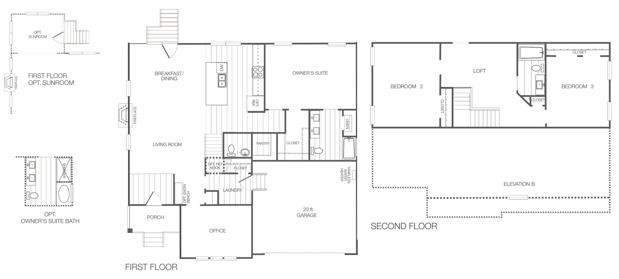 Floor plan for the Juniper lot 33 section 3 for sale in Castleton by Boyd Homes.